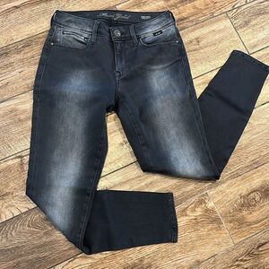👖 Mari Gold Black Midrise Skinny Jeans - Size 28 - Inseam 27”